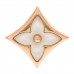 18K Pink Gold Mother of Pearl Color Blossom Star Stud Earring