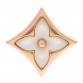 18K Pink Gold Mother of Pearl Color Blossom Star Stud Earring