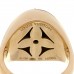 18K Yellow Gold Diamond B Blossom Signet Ring 55 7.25