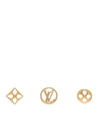 Metal Crazy In Lock Earrings Set Gold