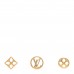Metal Crazy In Lock Earrings Set Gold