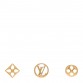 Metal Crazy In Lock Earrings Set Gold