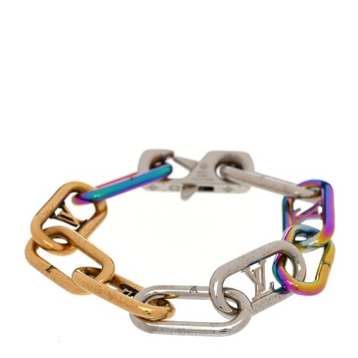 Metal Signature Chain Bracelet Rainbow