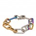 Metal Signature Chain Bracelet Rainbow