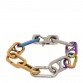 Metal Signature Chain Bracelet Rainbow