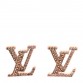Metal Crystal LV Iconic Earrings Blush