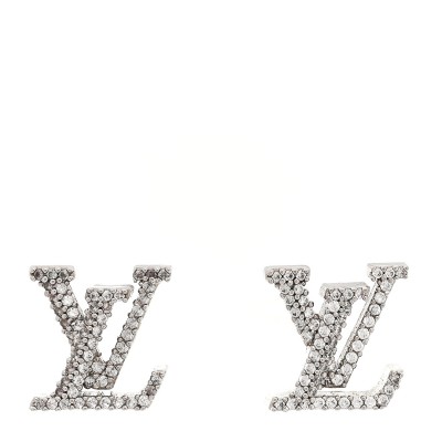 Crystal LV Iconic Earrings Silver