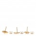 Metal Crazy In Lock Earrings Set Gold