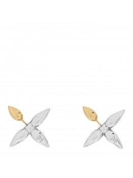 Metal Louisette Earrings Silver Gold