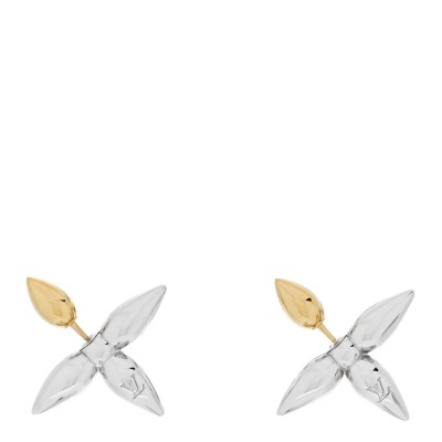 Metal Louisette Earrings Silver Gold
