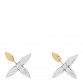 Metal Louisette Earrings Silver Gold