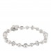 Crystal LV Globe Bracelet Silver