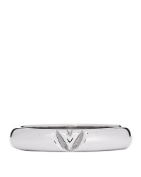 18K White Gold LV Volt Multi Wedding Band Ring 52 6