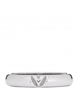 18K White Gold LV Volt Multi Wedding Band Ring 52 6