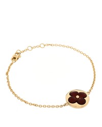 18K Yellow Gold Carnelian Color Blossom Sun Bracelet