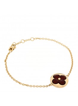 18K Yellow Gold Carnelian Color Blossom Sun Bracelet