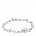 Crystal LV Globe Bracelet Silver