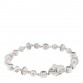 Crystal LV Globe Bracelet Silver