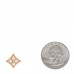 18K Pink Gold Mother of Pearl Color Blossom Star Stud Earring
