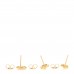 Metal Crazy In Lock Earrings Set Gold