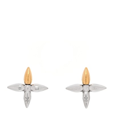 Metal Louisette Earrings Silver Gold