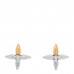 Metal Louisette Earrings Silver Gold