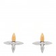 Metal Louisette Earrings Silver Gold
