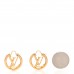Metal Small Louise Hoop Earrings Gold