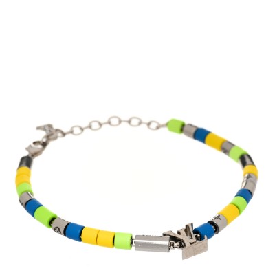 Metal Resin LV Sunrise Bead Bracelet Multicolor