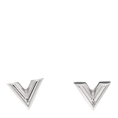 Essential V Stud Earrings Silver