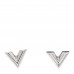 Essential V Stud Earrings Silver