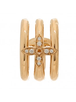 18K Pink Gold Diamond Ombre Blossom Ear Cuff