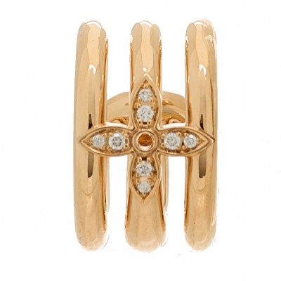 18K Pink Gold Diamond Ombre Blossom Ear Cuff