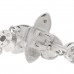 Crystal LV Globe Bracelet Silver