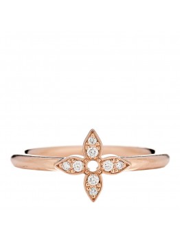 18K Pink Gold Diamond Idylle Blossom Single Ring 50 5.25