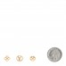 Metal Crazy In Lock Earrings Set Gold