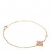18K Pink Gold Diamond Pink Mother of Pearl Color Blossom BB Star Bracelet