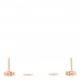 18K Pink Gold Empreinte Ear Studs Earrings