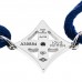 18K White Gold Diamond Idylle Blossom Cord Bracelet Blue