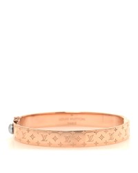 Brass Monogram Nanogram Cuff M Pink Gold