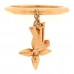 Metal Crystal Louisette Signature Ring M Gold