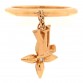 Metal Crystal Louisette Signature Ring M Gold
