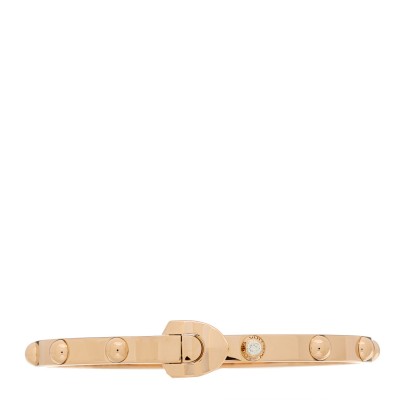 18K Pink Gold Diamond Clous Bracelet 17