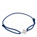 18K White Gold Diamond Idylle Blossom Cord Bracelet Blue