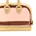 18K Yellow Gold Pink Glass Alma Charm