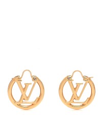 Metal Small Louise Hoop Earrings Gold