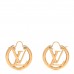 Metal Small Louise Hoop Earrings Gold