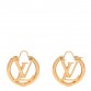 Metal Small Louise Hoop Earrings Gold