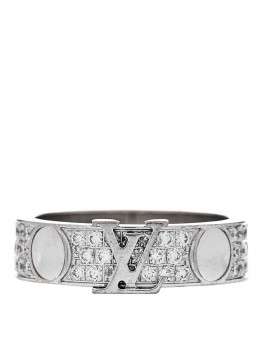 18K White Gold Diamond Empreinte Pave Ring 50 5.25