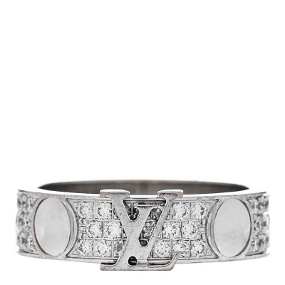 18K White Gold Diamond Empreinte Pave Ring 50 5.25